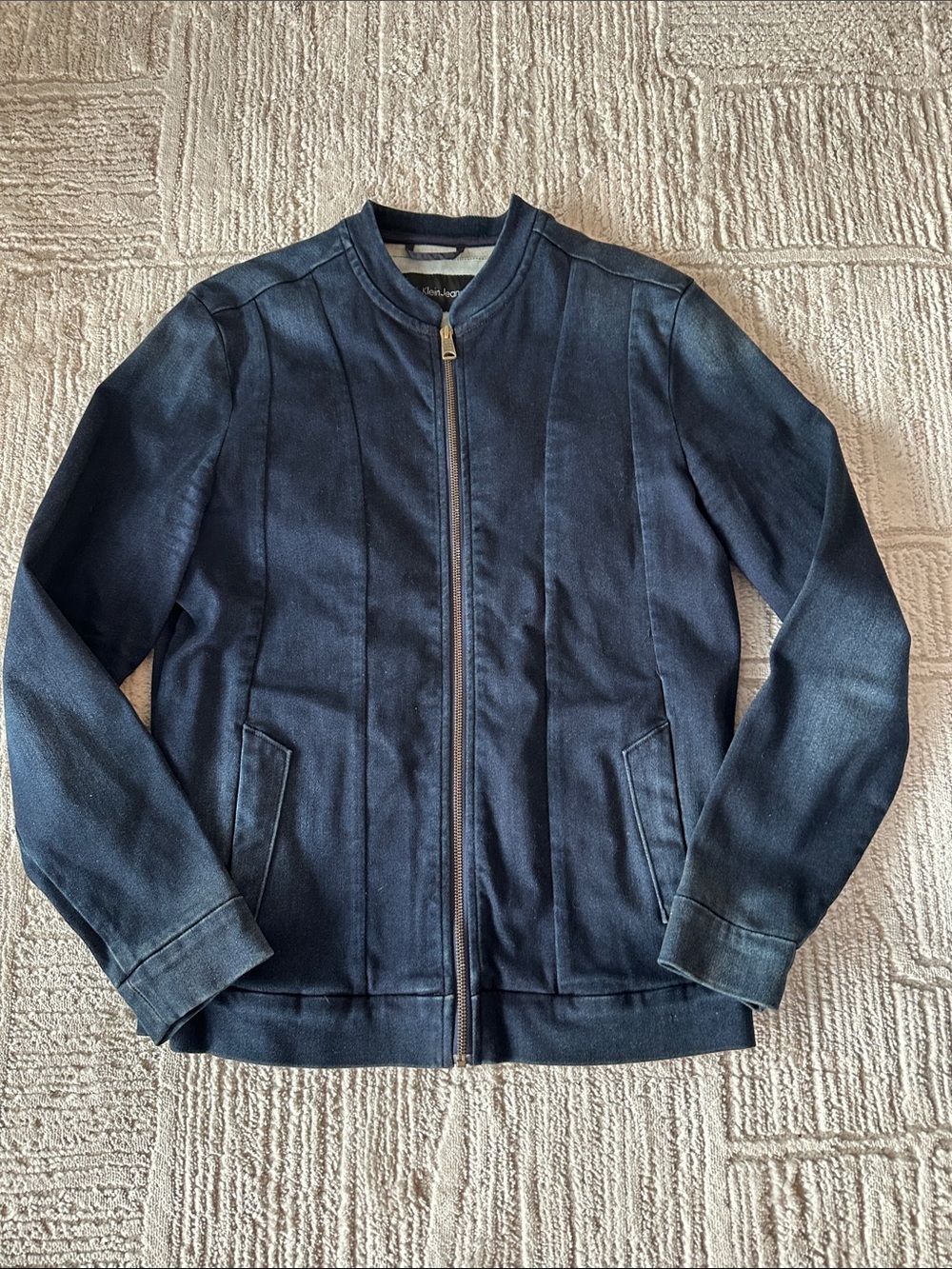 Calvin Klein Jeans Navy Zip-Front Bomber Jacket